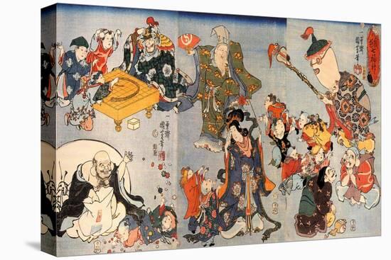 The Seven Gods of Good Fortune-Kuniyoshi Utagawa-Premier Image Canvas