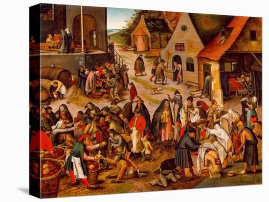 The Seven Works of Mercy, Between 1616 and 1638-Pieter Brueghel the Younger-Premier Image Canvas