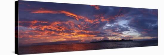 The Seychelles, Evening Mood, View to Praslin, Panorama-Catharina Lux-Premier Image Canvas