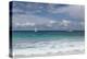 The Seychelles, La Digue, Anse Coco, Two Catamaran Yachtsmen-Catharina Lux-Premier Image Canvas