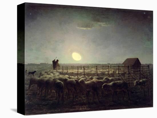 The Sheepfold, Moonlight, 1856-60-Jean-François Millet-Premier Image Canvas