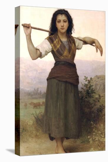 The Shepherdess-William Adolphe Bouguereau-Stretched Canvas