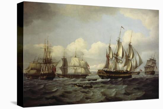 The Ship Castor and Other Vessels in Choppy Sea, 1802-Thomas Luny-Premier Image Canvas