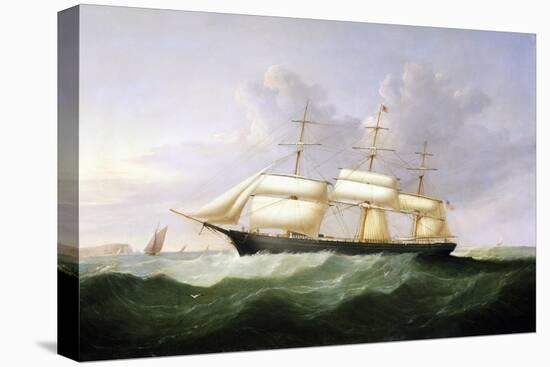 The Ship 'Palestine', with Full Sail, Bearing the Flag of the United States (United States) of Amer-Samuel Walters-Premier Image Canvas