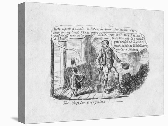 'The Shop for Bargains', 1829-George Cruikshank-Premier Image Canvas