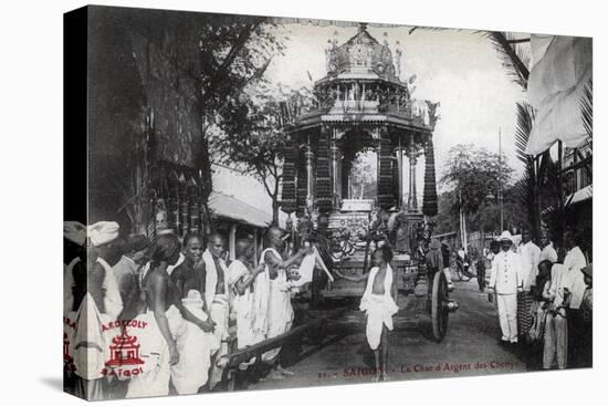 The Silver Chariot of the Chettiars, Saigon, Vietnam, 1912-null-Premier Image Canvas