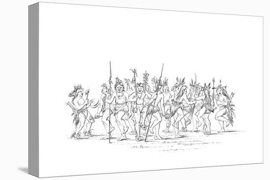 The Sioux Tribe Performing a Beggar Dance, 1841-Myers and Co-Premier Image Canvas