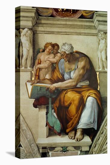The Sistine Chapel; Ceiling Frescos after Restoration, the Creation of Adam-Michelangelo Buonarroti-Premier Image Canvas