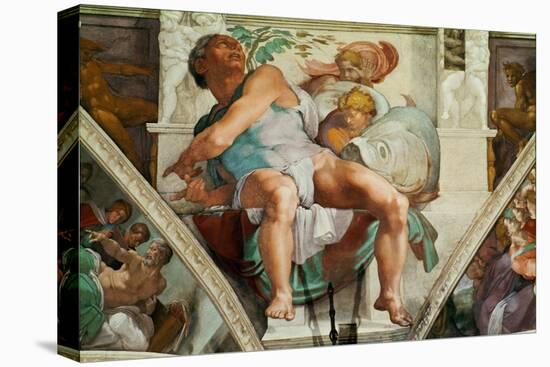 The Sistine Chapel; Ceiling Frescos after Restoration, the Prophet Jonah-Michelangelo Buonarroti-Premier Image Canvas