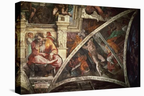 The Sistine Chapel: The Prophet Jeremiah; The Punishment of Aman, Book Esther-Michelangelo Buonarroti-Premier Image Canvas