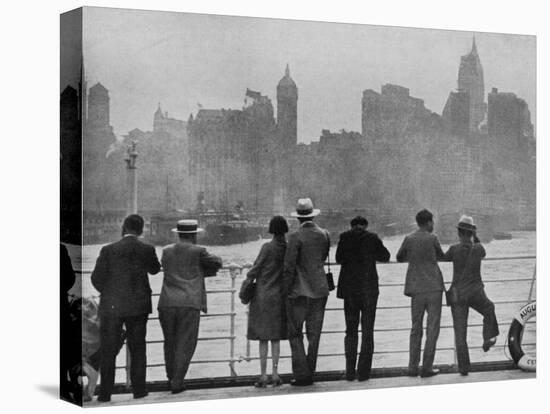 The Skyline of New York as Many First Saw It Arriving by Sea on Board The`Augustus-null-Premier Image Canvas