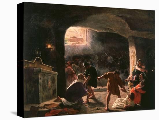 The Slaughter of the First Christians in the Catacombs-Giuseppe Mancinelli-Premier Image Canvas