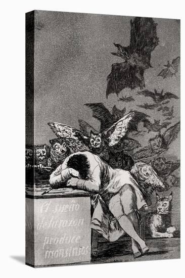 The Sleep of Reason Produces Monsters, from "Los Caprichos"-Francisco de Goya-Premier Image Canvas