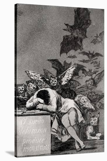 The Sleep of Reason Produces Monsters, from "Los Caprichos"-Francisco de Goya-Premier Image Canvas