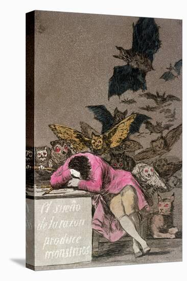 The Sleep of Reason Produces Monsters, Plate 43 of "Los Caprichos," Published circa 1810-Francisco de Goya-Premier Image Canvas