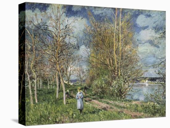 The Small Meadows in Spring-Alfred Sisley-Premier Image Canvas