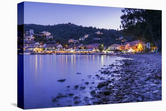 The small town of Agios Stefanos on the northeast coast of the island of Corfu, Greek Islands, Gree-Andrew Sproule-Premier Image Canvas
