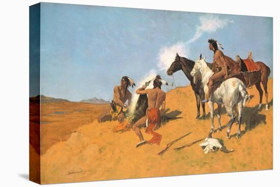 The Smoke Signal-Frederic Sackrider Remington-Stretched Canvas