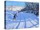 The snowboarder, Dove Head,Derbyshire, oil on canvas) 2021-Andrew Macara-Premier Image Canvas
