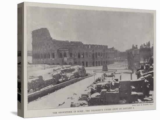 The Snowstorm in Rome, the Colosseum under Snow on 6 January-null-Premier Image Canvas