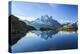 The Snowy Peaks of Mont Blanc are Reflected in the Blue Water of Lac Blanc at Dawn, France-Roberto Moiola-Premier Image Canvas