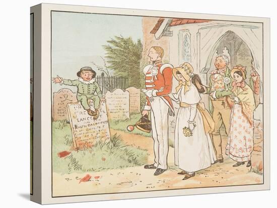 The Soldier and His Bride, from the Hey Diddle Diddle Picture Book, Pub.1882 (Colour Engraving)-Randolph Caldecott-Premier Image Canvas