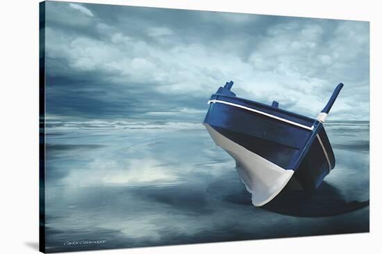 The Solitude of the Sea in Blue-Carlos Casamayor-Stretched Canvas