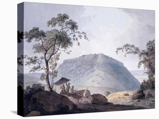 The South East View of Bijaigarh, Uttar Pradesh, C. 1790 (Pencil and W/C)-William Daniell-Premier Image Canvas