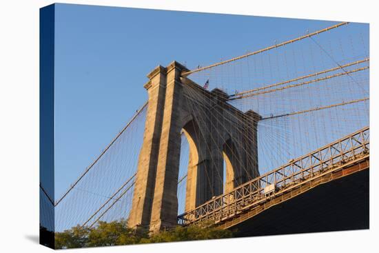 The south tower of the iconic Brooklyn Bridge, New York City, New York-Greg Probst-Premier Image Canvas