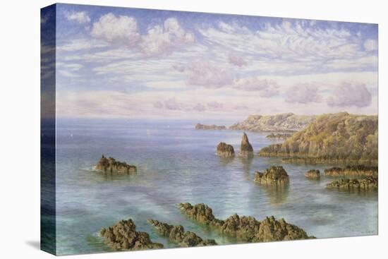 The Southern Coast of Guernsey, 1875 (W/C on Paper)-John Brett-Premier Image Canvas