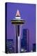 The Space Needle decorated with Christmas lights, Seattle, Washington-William Sutton-Premier Image Canvas