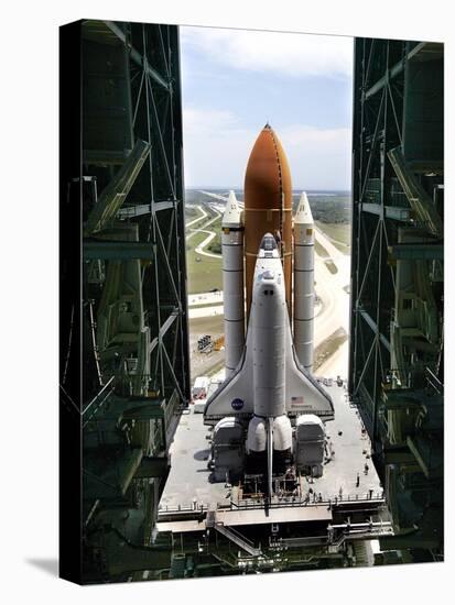 The Space Shuttle Discovery Begins Its Six Hour Trek from the Vehicle Assembly Building-null-Premier Image Canvas