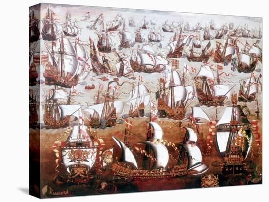 The Spanish Armada Which Threatened England in July 1588-null-Premier Image Canvas