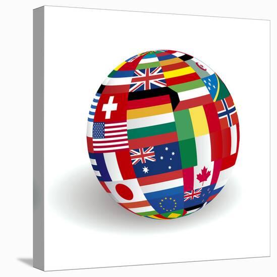 The Sphere World Flags-photosoup-Stretched Canvas