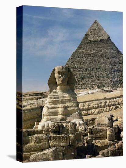 The Sphinx and Pyramid of Pharaoh Chefren-null-Premier Image Canvas