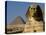 The Sphinx with 4th Dynasty Pharaoh Menkaure's Pyramid, Giza, Egypt-Kenneth Garrett-Premier Image Canvas