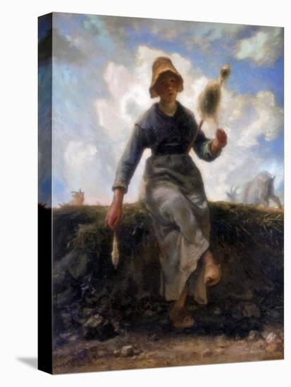 The Spinner, Goatherd of the Auvergne, C1868-1869-Jean Francois Millet-Premier Image Canvas