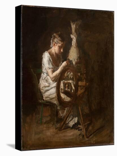 The Spinner (Oil on Canvas)-Thomas Cowperthwait Eakins-Premier Image Canvas