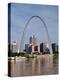 The St Louis Arch from the Mississippi River, Missouri, USA-Joe Restuccia III-Premier Image Canvas