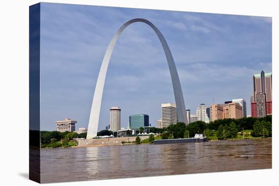 The St Louis Arch from the Mississippi River, Missouri, USA-Joe Restuccia III-Premier Image Canvas