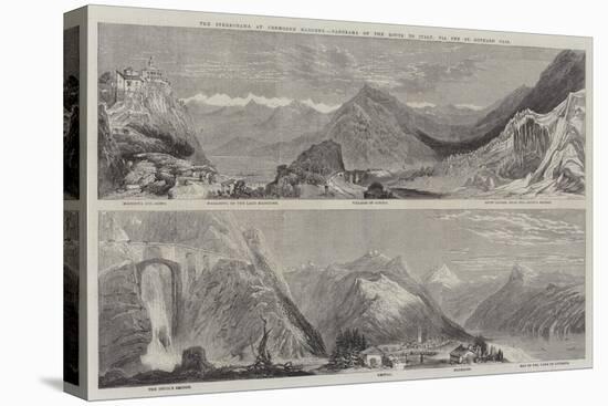 The Stereorama at Cremorne Gardens, Panorama of the Route to Italy, Via the St Gothard Pass-Richard Principal Leitch-Premier Image Canvas