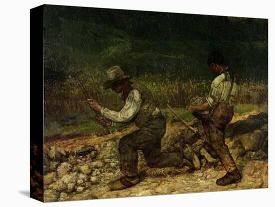 The Stonebreakers (Oil)-Gustave Courbet-Premier Image Canvas