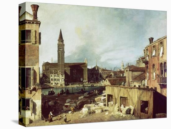 The Stonemason's Yard, C. 1726-30-Canaletto-Premier Image Canvas