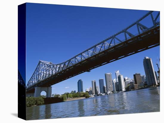 The Storey Bridge and City Skyline Across the Brisbane River, Brisbane, Queensland, Australia-Mark Mawson-Premier Image Canvas