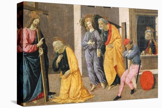 The Stories of St Peter, Detail from Predella of Sacred Conversation-Domenico Ghirlandaio-Premier Image Canvas