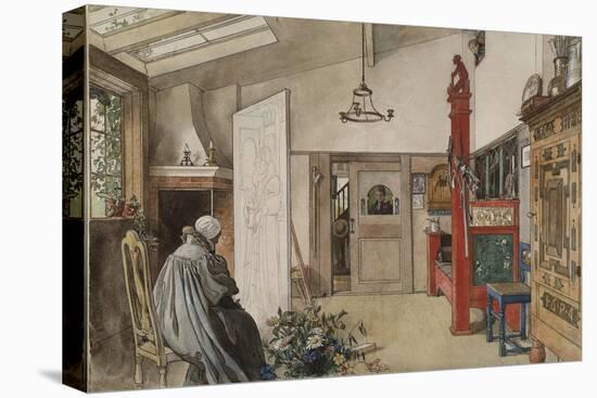 The Studio, from 'A Home' Series, c.1895-Carl Larsson-Premier Image Canvas