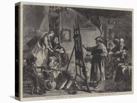 The Studio of Rembrandt-Sir John Gilbert-Premier Image Canvas