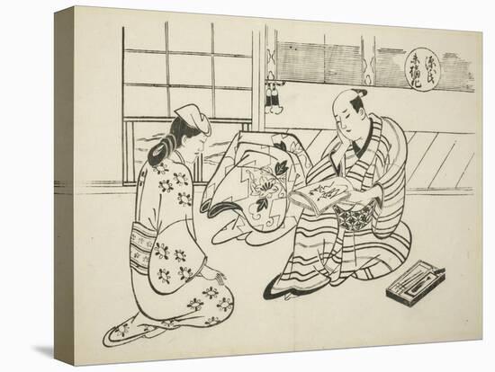 The Suetsumuhana Chapter from The Tale of Genji , from a series of Genji parodies, c.1710-Okumura Masanobu-Premier Image Canvas