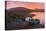 The Sun Rises Behind Mount Snowdon Creating a Beautiful Orange Sky-John Greenwood-Premier Image Canvas
