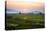 The Sun Sets Behind Foggy Hills and Expansive Rice Paddy Fields Near Chiang Mai, Thailand-Dan Holz-Premier Image Canvas